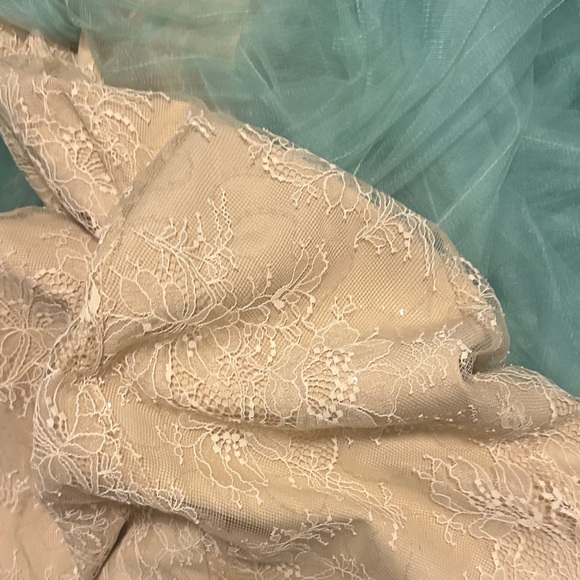 Qaldrex Spaghetti Homre Lace Midi Tulle Dress - Picture 8 of 11